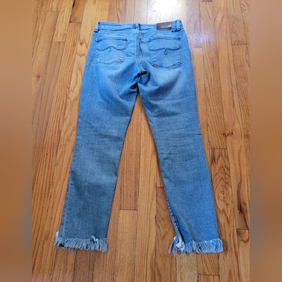 Lucky brand Lolita skinny jean 6 28 ankle cropped mid rise frayed hem - Picture 2 of 5